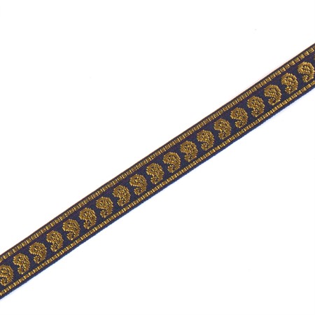 Band SRA 002 svart/guld 1.5cm