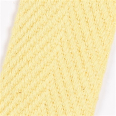 gul 25mm vävt bomullsband på rulle