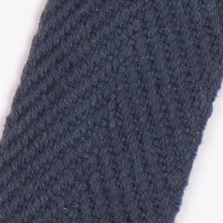 mörkblå 25mm vävt bomullsband på rulle