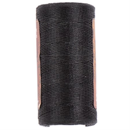 svart vaxad sytråd av polyester till läder