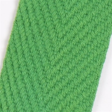 grön 35mm vävt textilband i bomull på hel rulle