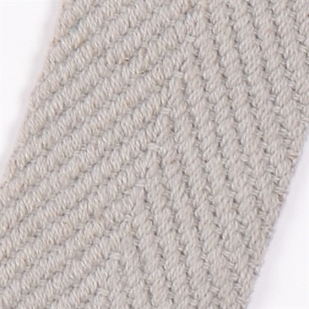 ljusgrå 35mm vävt textilband i bomull på hel rulle