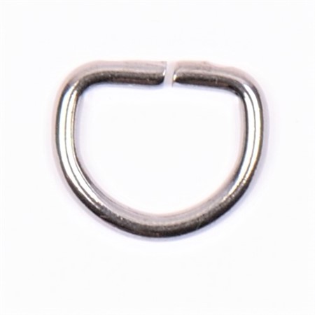 13mm antik silverfärgad öppen d-ring